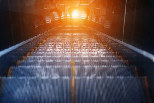 escalator of the subway station,in Beijing