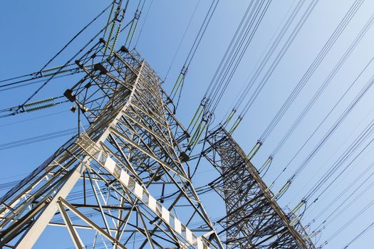 Power tower with the sky background
