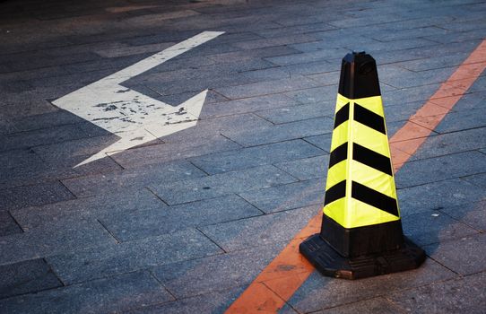 direction and traffic Cone