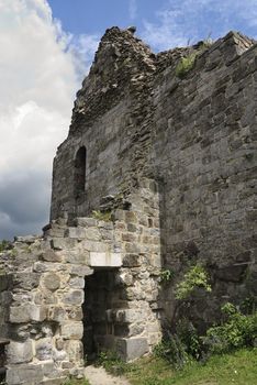 Primda castle - the one from the oldest stone castles in Czech republic.
The first mention of Primda castle dates from the year 1121.
The ruins of the castle Primda stands at the southern end of the rocky ridge above the village on Tachovsku in the Region. Primda is considered to be the oldest surviving stone castle in Bohemia and is protected as a national monument. The castle has been preserved ruins of a massive rectangular Romanesque residential tower, which was built of quarried stone. Also there are remains of a cylindrical tower from the late 15th century.
Primda, Czech republic.