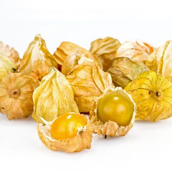 cape gooseberry on white background