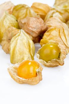 cape gooseberry on white background