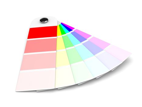 Pantone Colors Sampler on White Background Illustration
