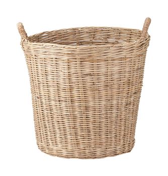 Wicker basket isolated on white background