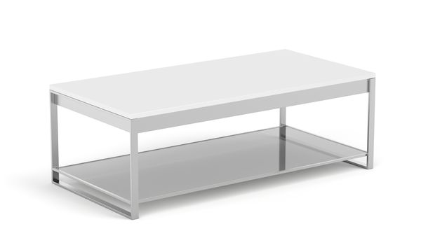 Modern coffee table on white background