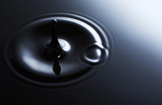 Oil drop close up