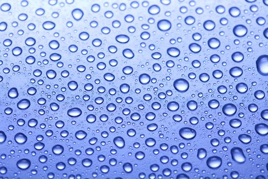 Ice cubes on blue background