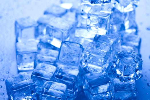 Cubes of ice, cold and fresh concept