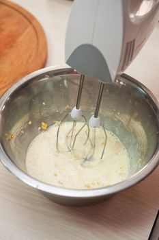 Cooking corn pancakes step by step, collage