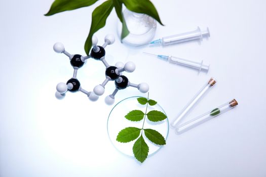 Laboratory pipette, bio organic modern concept