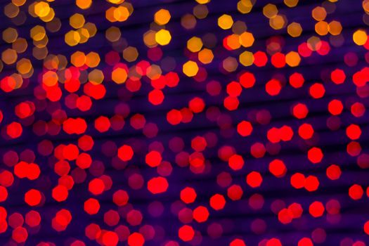 Beautiful rainbow bokeh abstract background from tunnel lights