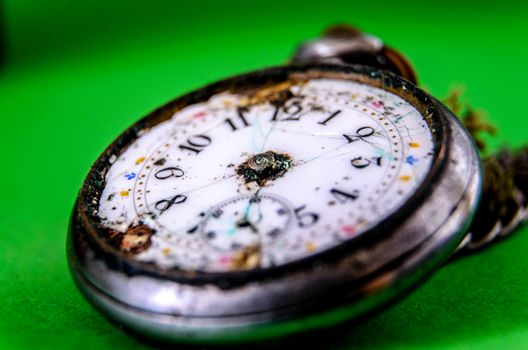 picture of old  out of order watch pocket watch 