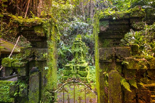 Traditional Hindu Bali Temple in Jungle near Ubud Indonesia