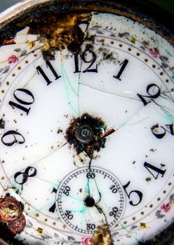 picture of old  out of order watch pocket watch 