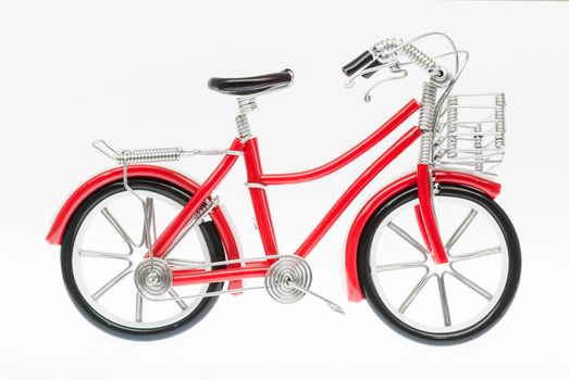 Red Handmade Bicycle Figure.
