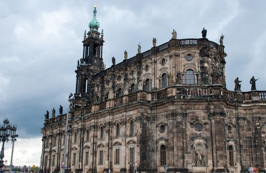 Sights of the city of Dresden. Germany. Ancient architecture.
