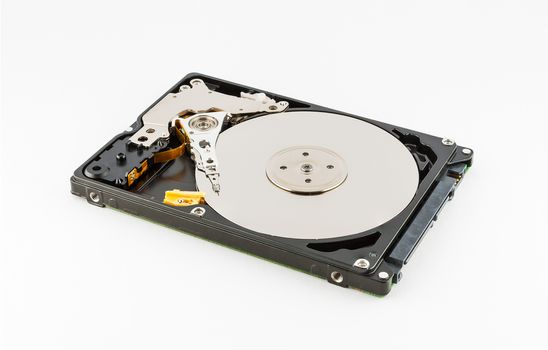 Inside 2.5 Inch Laptop Hard Drive.