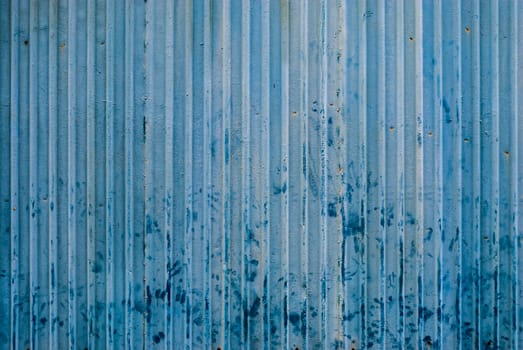 Dirty Blue Wave Metal Sheet Background/ Texture.