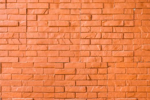 Orange Rough Brick Wall Background/ Texture.