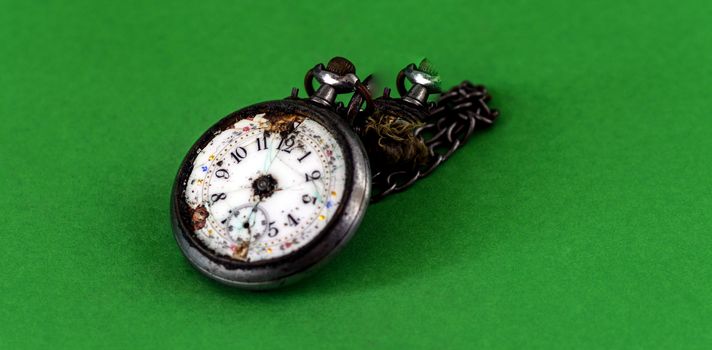 picture of old  out of order watch pocket watch 