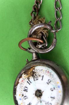 picture of old  out of order watch pocket watch 