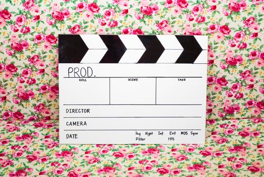 Homemade Slate Film in Rose Background.