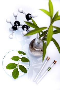 Laboratory pipette, bio organic modern concept