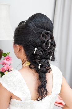 Asian Thai Bride with Beautiful Hair Style.