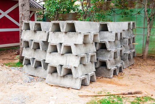 Pile of Concrete Trough.