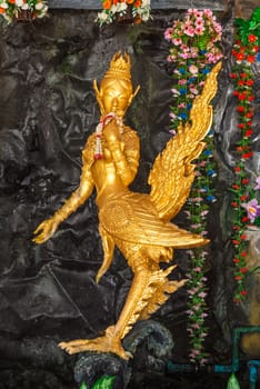 Golden Kinnara, Half-Bird Half-Woman Figure.