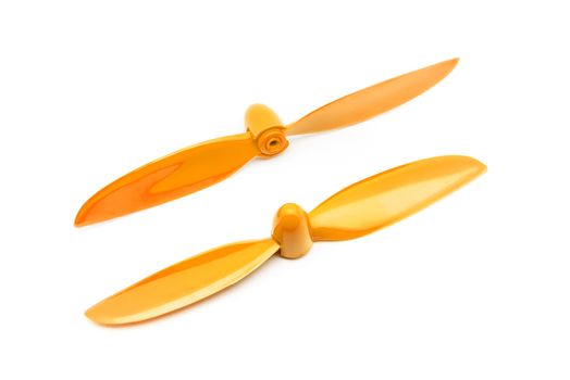 Pair of Orange Propellers for Radio Controlled Model Aircraft.