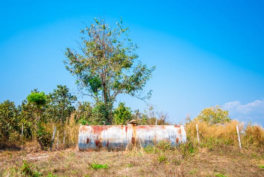 Abandoned Rusty Water Tank.