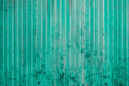 Dirty Green Wave Metal Sheet Background/ Texture.