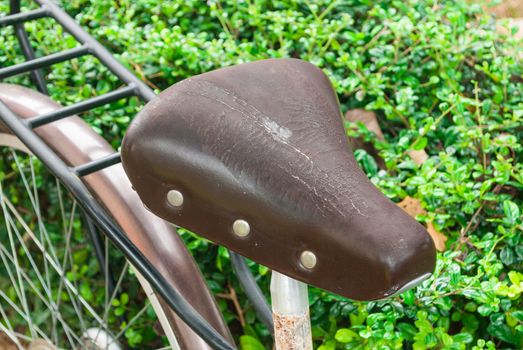 Old Leather Bicycle Saddle.