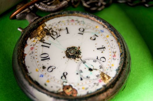 picture of old  out of order watch pocket watch 