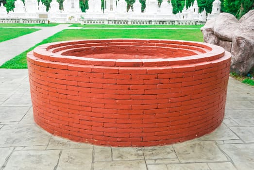 Brick Well in front of Ossuaries in Temple.