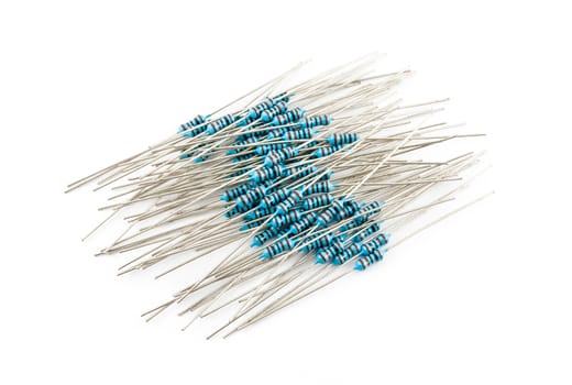 Pile of Blue Resistors.