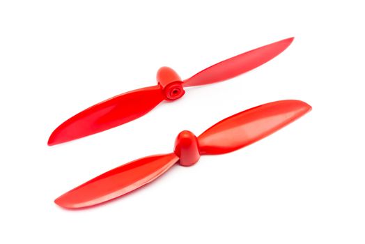 Pair of Red Propellers for Radio Controlled Model Aircraft.