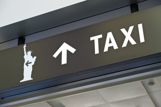 New York City Staten Island terminal the Taxi sign