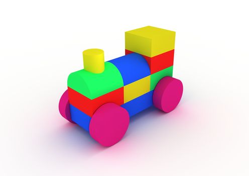 Illustration of a childs toy train
