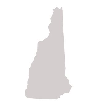 New Hampshire State map isolated on a white background, USA.