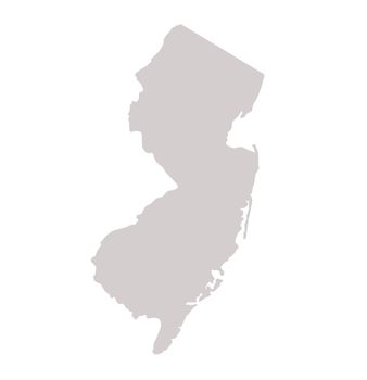New Jersey State map isolated on a white background, USA.