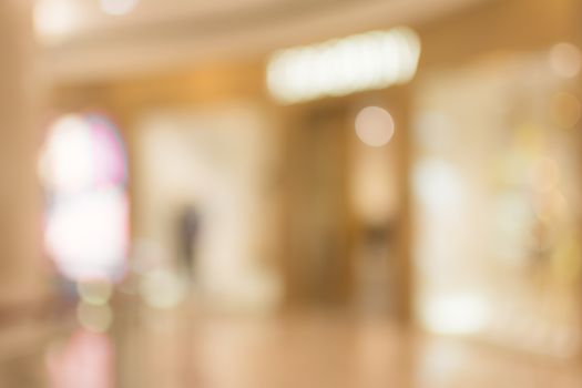 Abstract background of shopping mall, shallow depth of focus.