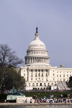 The United States Capitol Building on the mall in Washington D.C.