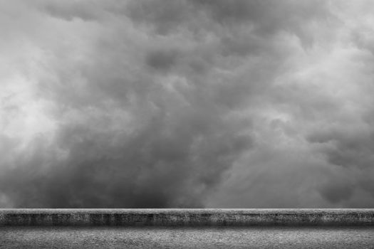 Scenic of clouds on heaven above the ground. Good background for you to put text or people on the ground.