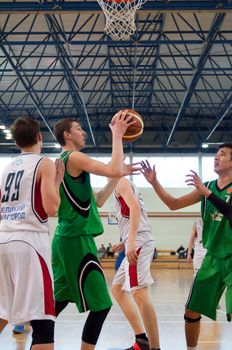 KALININGRAD - APRIL 4: Basketball competitions european youth basketball league (EYBL), 4 April, 2014 in Kaliningrad Russia.