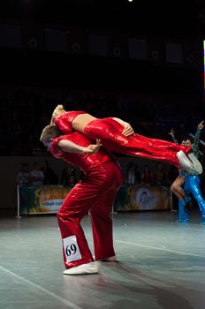 KALININGRAD - MAY 10: European Championships in Acrobatic Rock-n-Roll, 10 May, 2014 in Kaliningrad Russia.