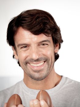 25-30, background, caucasian, decoration, easter, egg, event, felicity, giving, hand, handmade, happy, holding, hope, human, life, male, man, model, old, one, palm, people, person, portrait, property, releases, seasonal, show, showing, smile, smiling, studio, symbol, traditional, white, years, young