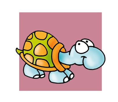 A mascot of a turtle