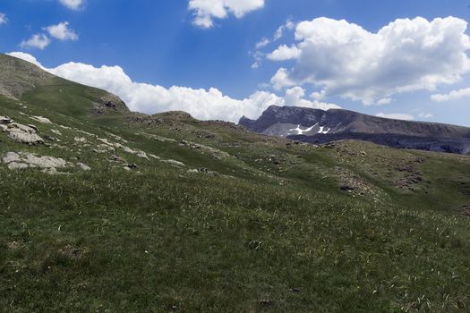 high mountains in spanish pyrenees